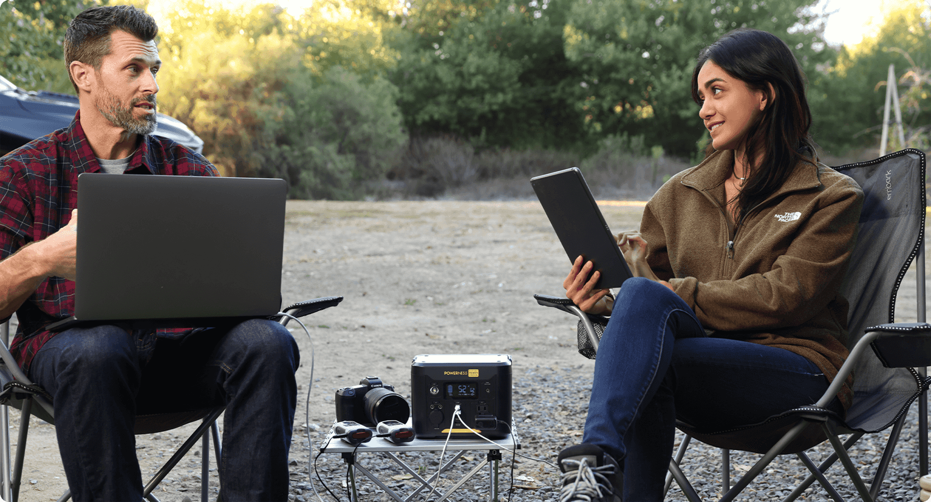 couple using 300W  power station